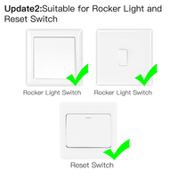 Mini Interruptor de Luz Inteligente Zigbee 3.0 Z-Wave, Módulo de 2 Canales, 1/2 Vía, Control Remoto Inalámbrico Smart Life/Tuya, Compatible con Alexa