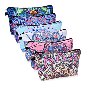 Lady Fashion Travel Makeup <strong>Bag</strong> Neoprene Frosted Flower Custom <strong>Cosmetic</strong> <strong>Bag</strong> - Product Image 6