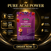 Acai Bessen Poeder Vaste Drank 40g 10 Sachets Natuurlijke Fruitmix Drank Supplement OEM