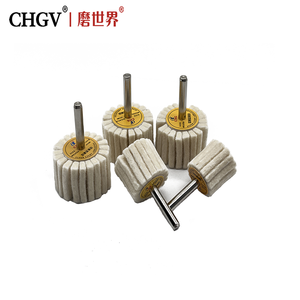 Ruedas pulidoras de fieltro de lana Fregona pulidora Vástago de 6mm para herramientas rotativas metalúrgicas Ruedas Brocas Amoladora eléctrica No Revi - Product Image 2