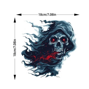 Autocollants créatifs d'Halloween en gros pour voitures, autocollants fantômes et animaux pour motos, pièces automobiles, couvre-rayures - Product Image 4
