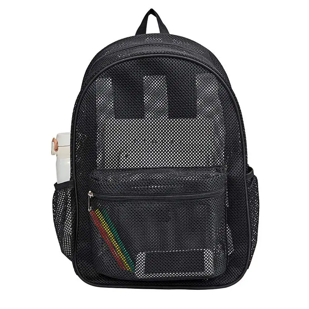 Hot Sale Promotional Cheap Wholesale Sport Swimming Backpack See Through Mesh Backpack