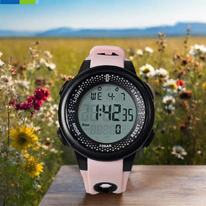 <span class=keywords><strong>LCD</strong></span> hiển thị Chronograph kỹ thuật số tự động ngày thể thao dừng Xem với cao su dây đeo cổ tay không thấm nước hoàn chỉnh lịch ngày - Product Image 2