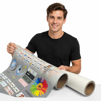 Film de transfert thermique DTF pour vêtements (matériau PET) avec impression par transfert d'eau et design personnalisé