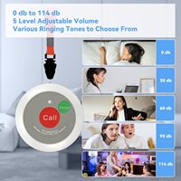 Su Geçirmez Kablosuz Çağrı Sistemi Saati, 150m Menzil ve 315MHz Frekans ile Restoranlar, Oteller, Hastaneler için