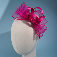 Noeud fait à la main plume coiffure Vintage Banquet chapeau haut de forme maille chapeau dames chapeau formel