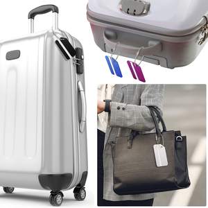 Étiquettes de bagages en alliage d'aluminium de haute qualité en gros d'usine avec porte-carte d'identité et boucle en acier inoxydable - Product Image 2
