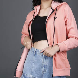 Sudadera con Cremallera para Mujer, Estilo Nuevo, Fabricación Profesional, Diseño Frontal Invernal, Mangas Largas, Transpirable, Casual, Personalizable, Precios Económicos - Product Image 1