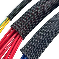 Funda Protectora de Cables de Nailon y Poliéster, Resistente al Fuego y al Desgaste, Aislamiento de Cables Trenzado