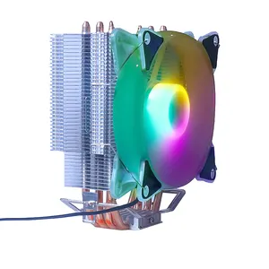 Dongguan factory Cpu Cooler Rgb Led Air Heatsink New 4 Pipes Universal Intel Amd Pc Processor Cooling Fan For Desktop Computer