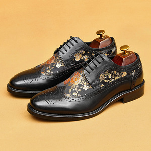 Nouvelles Chaussures Habillées Formelles de Luxe pour Hommes en Cuir Brocart Gaufré Britannique, Modèle 2026, Artisanat Tatoué Haut de Gamme - Product Image 6