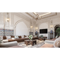Canapé Majlis arabe antique Sièges de sol Majlis arabe de luxe Canapés classiques à ossature en bois