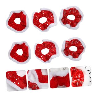 Élastiques et chouchous pour cheveux en satin de soie couleur unie, confortables et élastiques, pour femmes et filles, pour les coiffures de Noël et du Nouvel An - Product Image 5