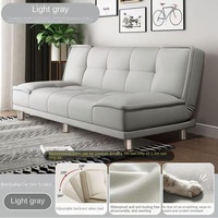 Sofá cama de cuero plegable de doble uso moderno para apartamentos pequeños Alquiler simple Protección contra arañazos de gato integrada para la vida