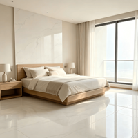 Azulejos de Porcelana Modernos para Interiores de Hotel, 600x1200mm, Textura de Mármol Blanco, Pulidos, Azulejos de Piso de Alta Calidad
