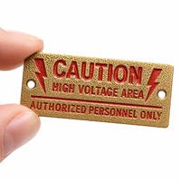 Plaque Métallique Industrielle Robuste Personnalisée avec Logo, Avertissement Haute Tension, Déconnexion de l'Alimentation, Résistante à la Corrosion