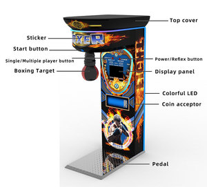 Coin-opearted Kick Boxing máy Bộ dụng cụ giá tốt nhất Arcade boxing Máy boxing Combo trò chơi máy với đầu đọc thẻ - Product Image 3