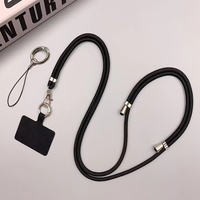 Cordon de téléphone universel à porter en bandoulière, avec patch de fixation, sangle détachable et réglable, longueur 84-160 cm, cordon de cou personnalisable