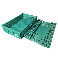 Conteneur pliable en plastique et en maille PP robuste avec conception ventilée pour boîtes de rangement de fruits et légumes