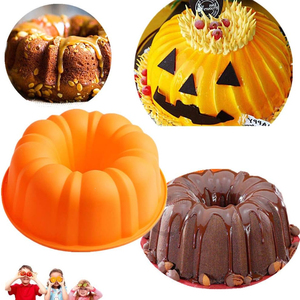 10 Zoll Kuchen Jelly Pudding Form Backformen Moule En Silikon Lebensmittel qualität Silikon Brownie Kuchen form für Party - Product Image 1