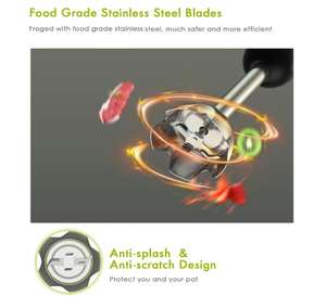 Mezclador de procesador de alimentos, licuadora, 1000W, <span class=keywords><strong>2</strong></span> velocidades, varilla de acero inoxidable 304, exprimidor 4 en 1, licuadora manual para el hogar - Product Image 5