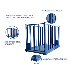 Balance de pesage robuste en acier inoxydable pour animaux (bovins, ovins et porcins), balance au sol personnalisée pour le bétail, OEM et ODM disponibles - Product Image 3