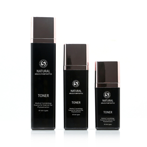 Chai Nhựa Đóng Gói Mỹ Phẩm 15Ml 30Ml 50Ml Sang Trọng Chai Không Có Không Khí Phong Cách Mới Chai Xịt Hình Vuông Màu Đen Dầu - Product Image 2