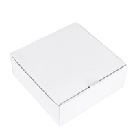 Boîte à gâteaux biodégradable personnalisée avec logo, boîte à emporter pliable carrée en papier pour beignets avec fenêtres