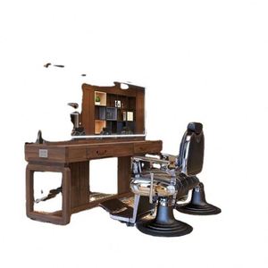Station de coiffure en bois Suessen avec miroir double face et siège pour salon de beauté - Product Image 3