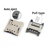 Connecteur de carte SIM Micro Nano Push, connecteur de carte mémoire, 6 broches, prise de carte SIM Nano