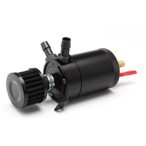 Bidon de récupération d'huile en aluminium avec filtre à air pour système de lubrification de moto OCC-1023 noir - Product Image 1