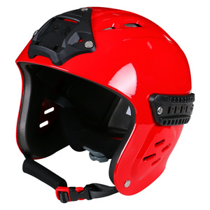 Yasian Water Rescue Helmet Red Professional Marine Safety Headgear With Guide Rail Base For Emergency Use - Product Image 1