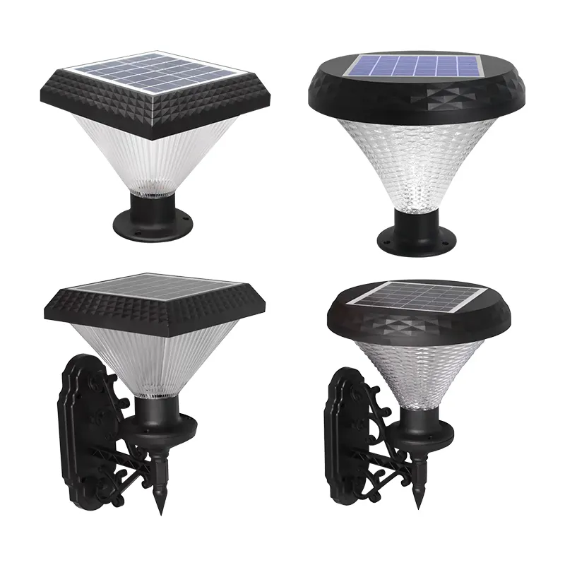 2024 solar garden lights for lawn patio yard walkway decorative pathway lawn lamps led bollard light