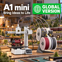 Printer 3D FDM Bambo A1 Mini Ams Lite Bundle Multi Warna Silent Wifi Cloud Monitor Peralatan Laboratorium Pengajaran Sekolah