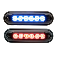 Xiongke Hochleistungs-12V Wasserdichtes 18W LED-Gitter-Blitzlicht Blaues Zweifarbiges Warnblitzlicht für Fahrzeuge und LKWs