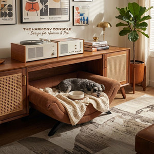 Cama de Terciopelo Premium para Mascotas, Sofá Elegante en Forma de Bote para Perros Pequeños y Gatos - Product Image 1