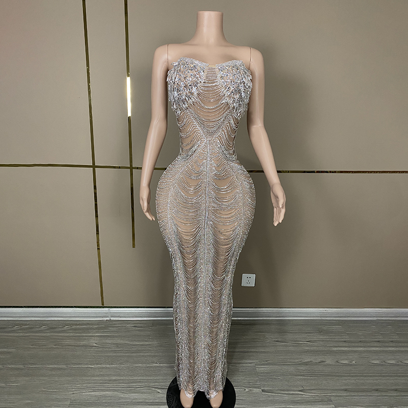 Birthday Outfit Tassel Chain Luxurious Club Dress for Women Birthday Outfit Tassel Chain Luxurious Club Dress for Women