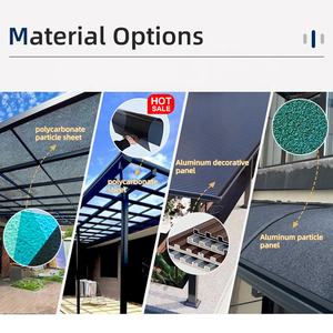 Installation facile Toiture de patio Protection solaire Tailles personnalisées Auvents de terrasse 100% Auvent en aluminium étanche avec lumières LED - Product Image 6