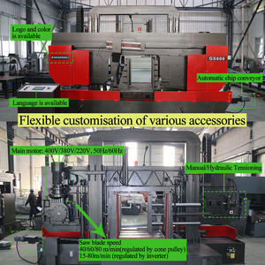 Machine à scier à ruban semi-automatique à coupe plate Jinfeng WB 40-50 pour la découpe de barres - Product Image 4