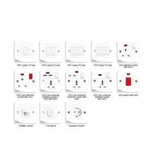 Vbqn tiêu chuẩn châu âu tường chuyển đổi và ổ cắm nga ứng dụng nhà 2 gang 1 cách tường chuyển đổi 10a chuyển đổi ánh sáng - Product Image 5