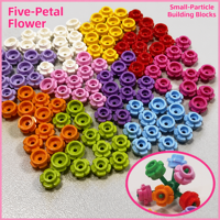 24866 Mini Briques Plantes Fleurs Petites Particules Blocs de Construction Accessoires Plaque Ronde 1*1 avec 5 Pétales Jouet de Construction en Plastique