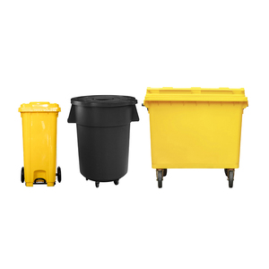660l 1100l डस्टबिन बड़े प्लास्टिक आउटडोर सड़क डस्टबिन पार्क रबीश ट्रोली गाड़ी कचरा रीसाइक्लिंग कंटेनर कचरा बिन - Product Image 3
