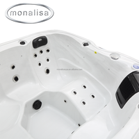 Bain à remous Monalisa grand format pour 6 personnes, baignoire hydromassante autoportante de luxe, spa de massage moderne pour extérieur en acrylique