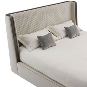 Semplice letto di lusso camera da letto mobili camera da letto set di design moderno re queen size telaio di legno - Product Image 3