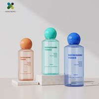 Botella de Tóner PET Recargable Premium con Tapa de Bola, Botellas de Aceite Esencial Hidratante para el Cuidado de la Piel y Cosméticos, Color y Logotipo Personalizados