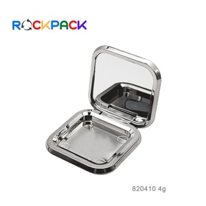 Caja de sombra de ojos de un solo lado de color plateado <span class=keywords><strong>con</strong></span> logotipo personalizado embalaje de plato de colorete en polvo - Product Image 4