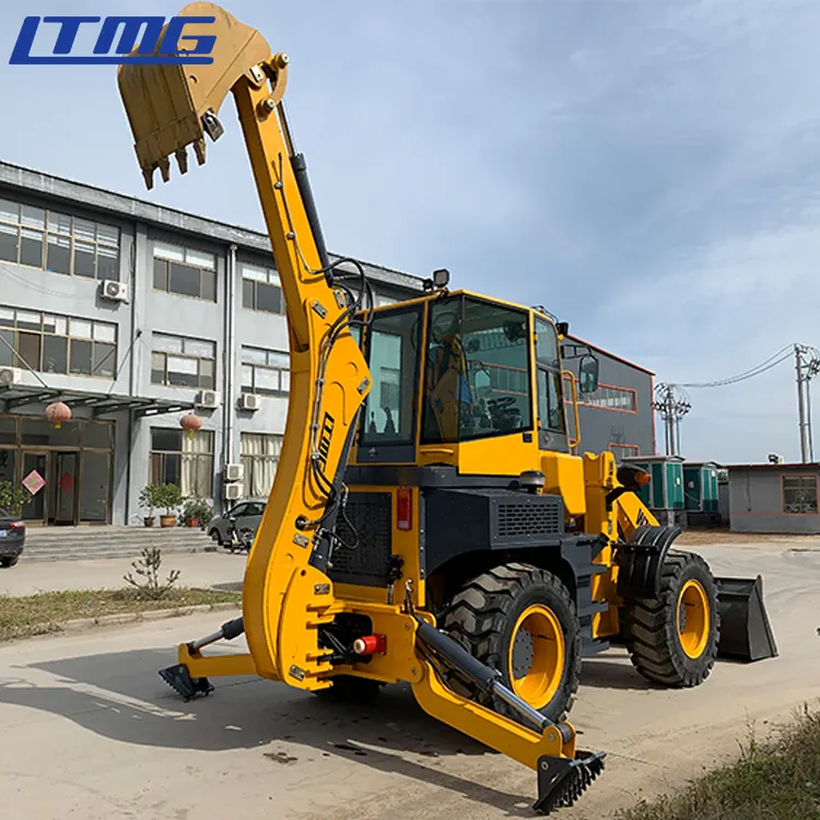 LTMG Cina baru backhoe excavator loader belakang hoe 2.5 ton 1.6 ton loader belakang hoe dengan front loader dan backhoe