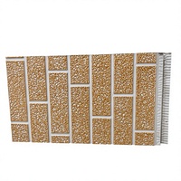 Panneau sandwich en polyuréthane, panneau de cloison sèche, panneau mural en briques PU, panneau mural décoratif pour maison préfabriquée, isolation extérieure 16 mm