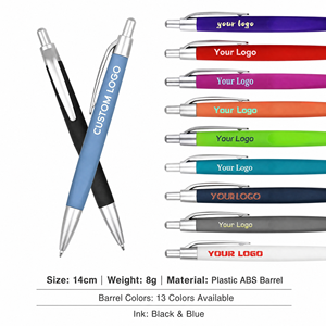 Penna a Sfera in Plastica Soft-Touch Personalizzabile con Logo, Basso MOQ, Inchiostro Nero 1.0mm, Stampa UV, Penna Promozionale BKS LY7165 - Product Image 2