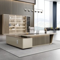 Meubles de bureau de direction, bureau moderne de luxe, table en forme de L